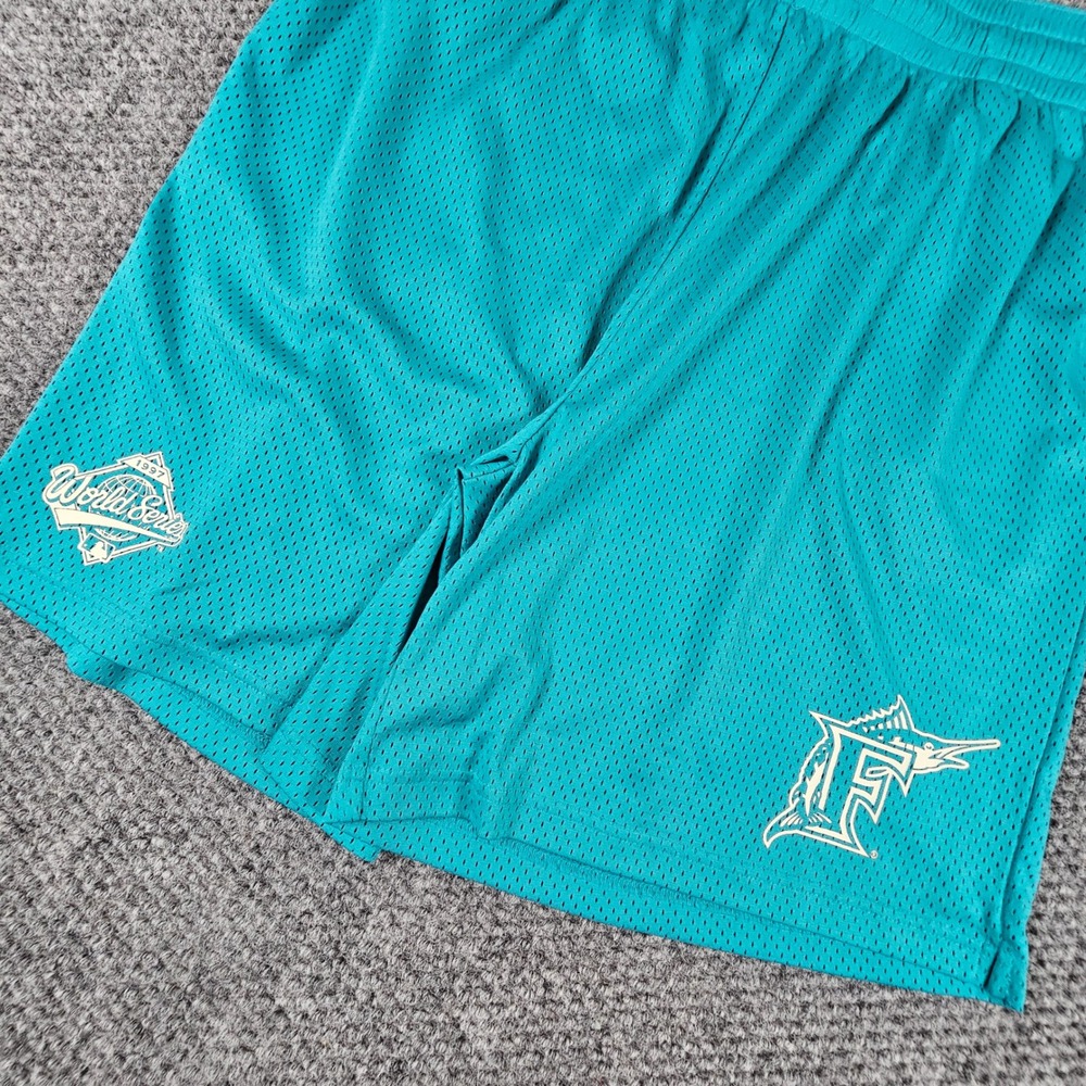 New Era Florida Marlins 1997 World Series Mesh Shorts Teal Mens 3XL Cooperstown